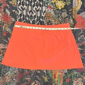 Lands End coral swim skirt with attached panty, 16